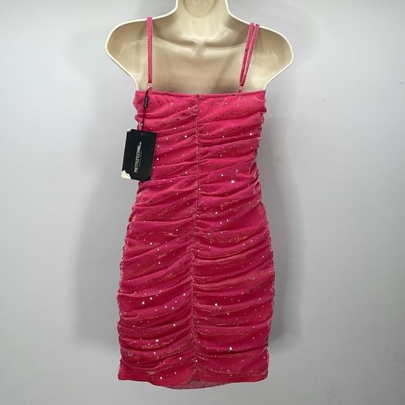 Pink Sparkle Strappy Dress Pretty Little Thing - Picture 5 of 6